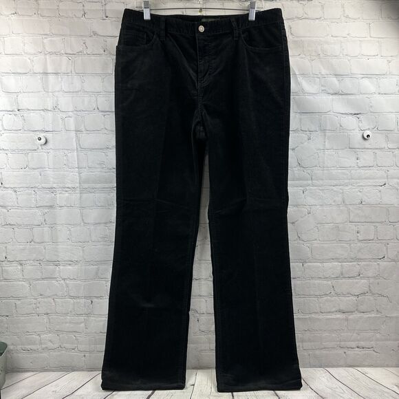 Eddie Bauer Pants Womens 14 Black Corduroy‎ Straight Leg Stretch 36X31 - Picture 2 of 12